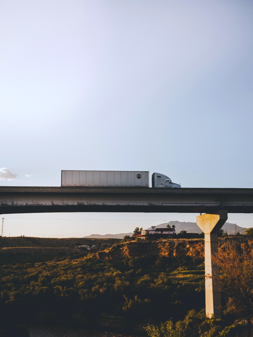 truck on bridge