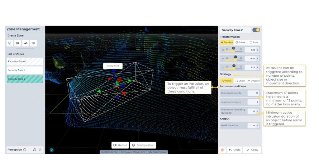 Reducing False alarms with flexible parameters in the sensor's software